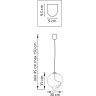 Люстра LIGHTSTAR COLORE 805300 1х8W led E27 черный/прозрачный